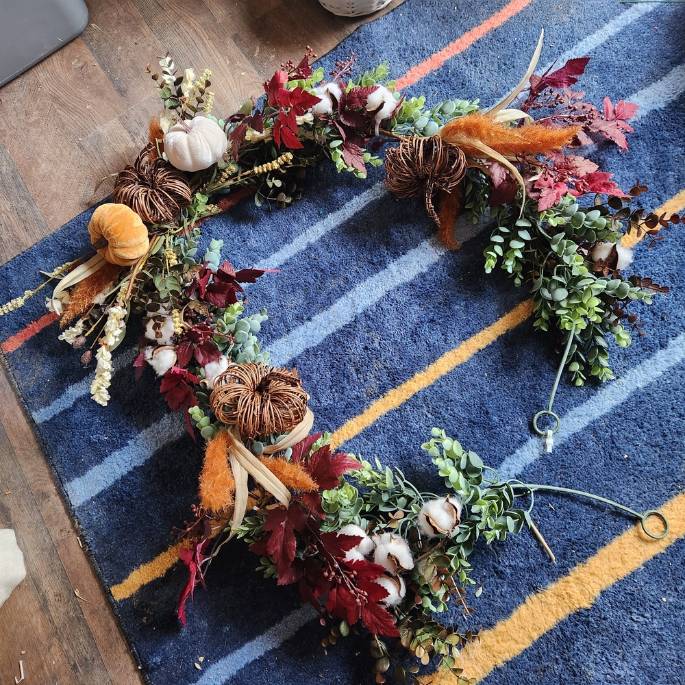 Set of (2) Handmade Garland for Fall decor/ Wedding